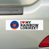 I LIEBE MEIN RAINBOW LORIKEET AUTOAUFKLEBER (Auf Auto)