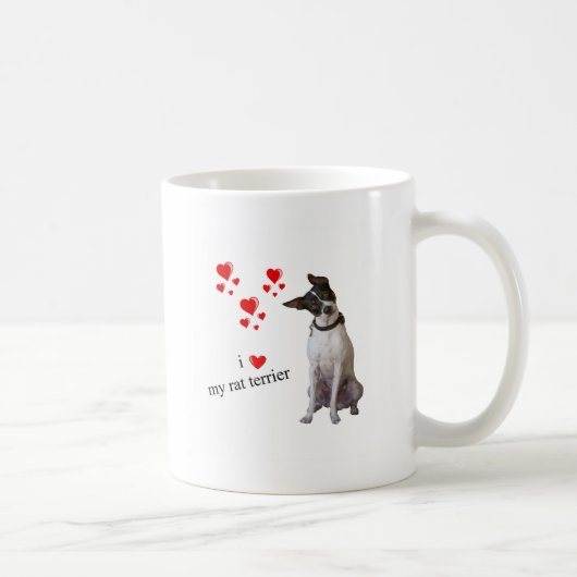 I Liebe mein Ratten-Terrier Kaffeetasse (Rechts)