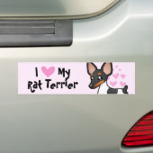 I Liebe mein Ratten-Terrier/Spielzeugfox-Terrier Autoaufkleber (Auf Auto)