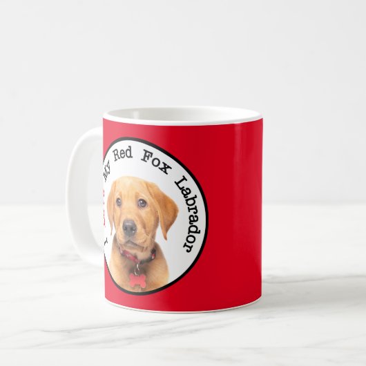I Liebe Mein Red Fox Labrador Kaffeetasse (Vorderseite Links)