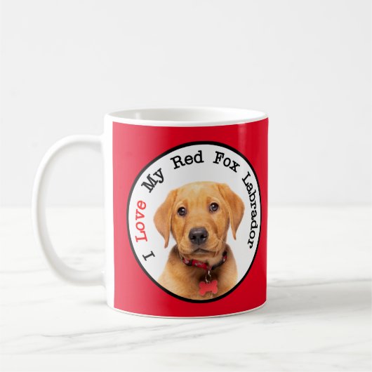 I Liebe Mein Red Fox Labrador Kaffeetasse (Links)