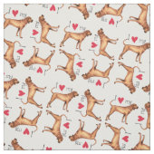 I Liebe mein Redbone Coonhound Stoff (Muster)