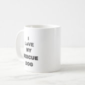 I Liebe mein Rettungs-Hund Kaffeetasse (Vorderseite Links)