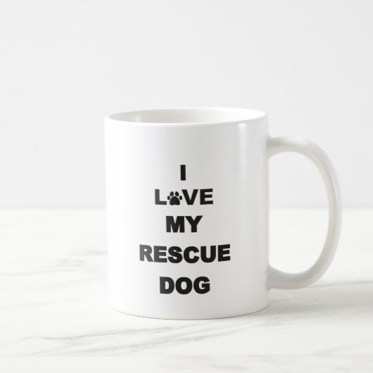 I Liebe mein Rettungs-Hund Kaffeetasse (Rechts)