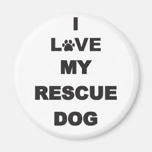 I Liebe mein Rettungs-Hund Magnet