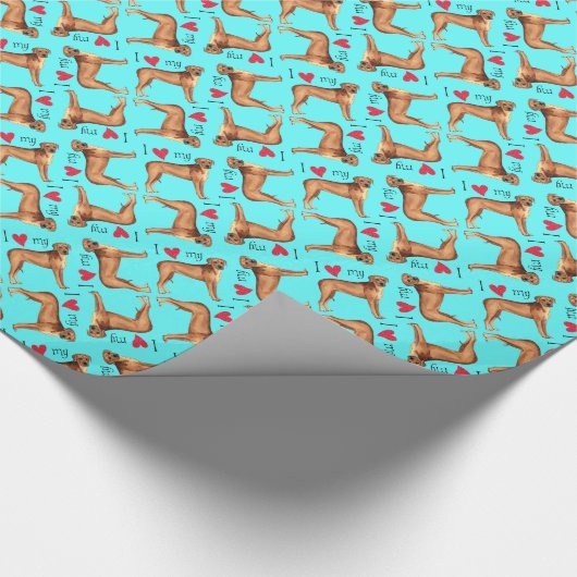 I Liebe mein Rhodesian Ridgeback Geschenkpapier (Ecke)