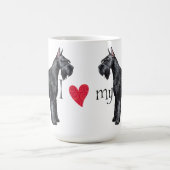 I Liebe mein riesiger Schnauzer Kaffeetasse (Mittel)