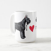 I Liebe mein riesiger Schnauzer Kaffeetasse (Vorderseite Links)