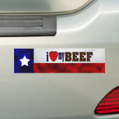 I Liebe mein Rindfleisch Autoaufkleber (Auf Auto)