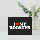 I LIEBE MEIN ROOSTER POSTKARTE (Stehend Vorderseite)
