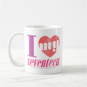 I Liebe mein Rosa 17 Kaffeetasse (Links)