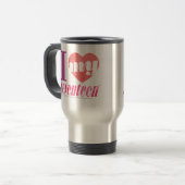 I Liebe mein Rosa 17 Reisebecher (Vorderseite Links)