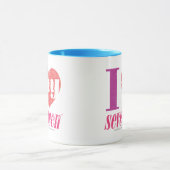 I Liebe mein Rosa 17 Tasse (Zentrum)