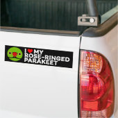 I LIEBE MEIN ROSE-RINGED PARAKEET - normal männlic Autoaufkleber (Auf Lkw)