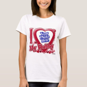 I Liebe mein rotes Herz des Hubby - Foto T-Shirt