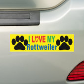 I Liebe mein Rottweiler Autoaufkleber (Auf Auto)