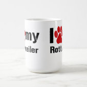 I Liebe mein Rottweiler Kaffeetasse (Mittel)