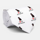 I Liebe mein Rottweiler Krawatte (Gerollt)