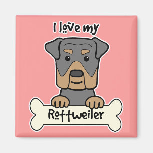 I Liebe mein Rottweiler Magnet