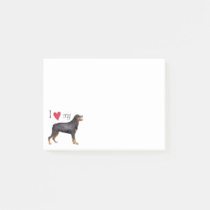 I Liebe mein Rottweiler Post-it Klebezettel