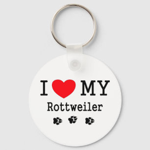 I Liebe mein Rottweiler Schlüsselanhänger
