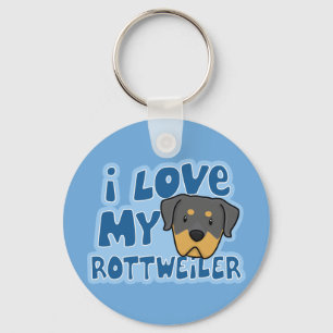 I Liebe mein Rottweiler Schlüsselanhänger