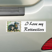 I Liebe mein Rottweilers Autoaufkleber (Auf Auto)