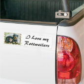 I Liebe mein Rottweilers Autoaufkleber (Auf Lkw)
