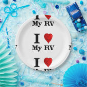 I Liebe mein RV Pappteller (Party)