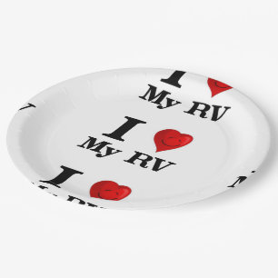 I Liebe mein RV Pappteller