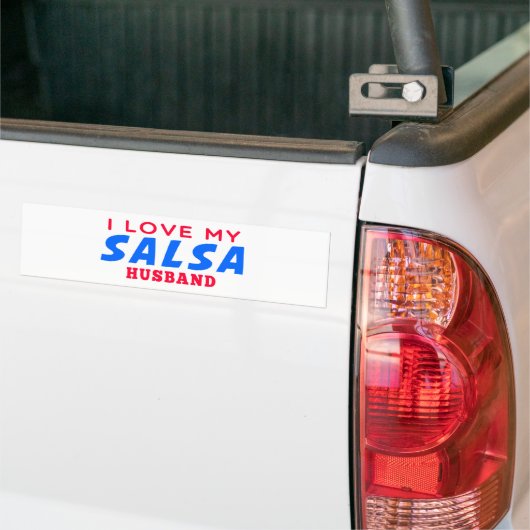 I Liebe mein Salsa-Ehemann Autoaufkleber (Auf Lkw)