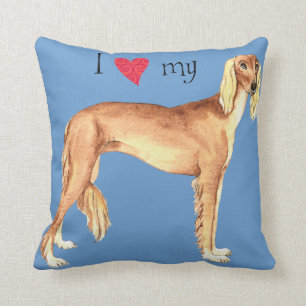 I Liebe mein Saluki Kissen