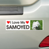 I Liebe mein Samoyed-Autoaufkleber Autoaufkleber (Auf Auto)
