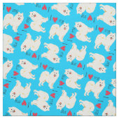 I Liebe mein Samoyed Stoff (Muster)