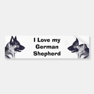 I Liebe mein Schäferhund Autoaufkleber