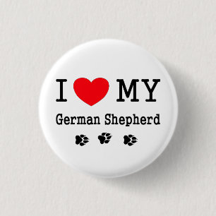 I Liebe mein Schäferhund Button