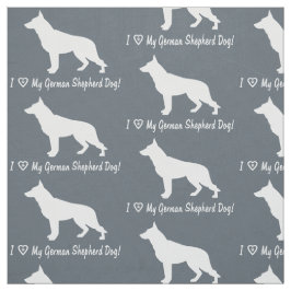 I Liebe mein Schäferhund-Hund Stoff