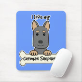 I Liebe mein Schäferhund Mousepad (Mit Mouse)