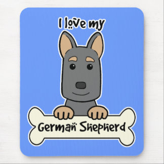 I Liebe mein Schäferhund Mousepad