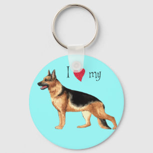 I Liebe mein Schäferhund Schlüsselanhänger