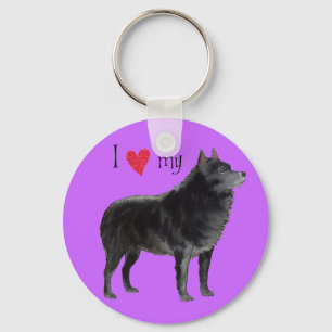 I Liebe mein Schipperke Schlüsselanhänger