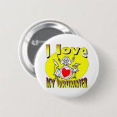 I Liebe mein Schlagzeuger Button (Vorne & Hinten)