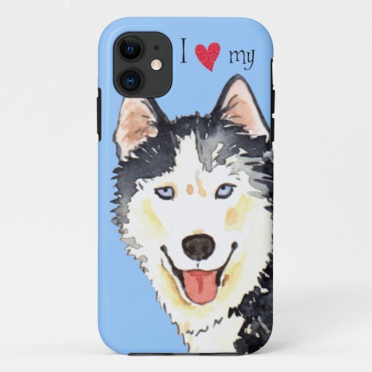 I Liebe mein Schlittenhund Case-Mate iPhone Hülle (Rückseite)