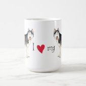 I Liebe mein Schlittenhund Kaffeetasse (Mittel)