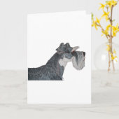 I Liebe mein Schnauzer Karte (Gelbe Blume)