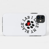 I Liebe mein schwarzer Labrador Case-Mate iPhone Hülle (Rückseite (Horizontal))