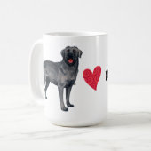 I Liebe mein schwarzer Labrador Kaffeetasse (Vorderseite Links)