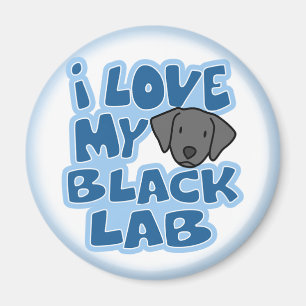 I Liebe mein schwarzer Labrador-Magnet Magnet