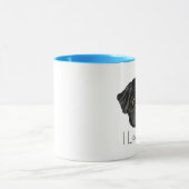 I Liebe Mein schwarzer Mops Niedlicher schwarzer M Tasse (Zentrum)