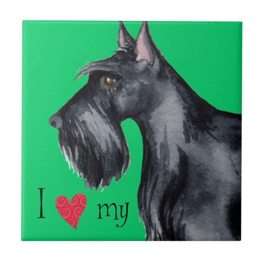 I Liebe mein Scottie Fliese (Vorderseite)